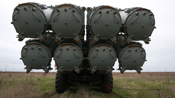 Береговой ракетный комплекс Бал на полигоне Железный рог на черноморском побережье Краснодарского края во время учений - Sputnik Latvija