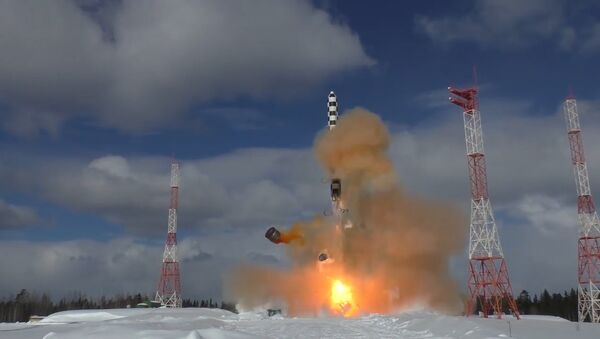 Испытания тяжелой межконтинентальной баллистической ракеты Сармат - Sputnik Латвия