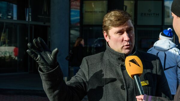 Председатель Профсоюза железнодорожников Эстонии Олег Чубаров  - Sputnik Latvija