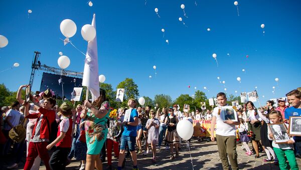 Akcija Nemirstīgais pulks Rīgā - Sputnik Latvija