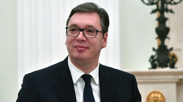 Президент республики Сербии Александр Вучич  - Sputnik Латвия