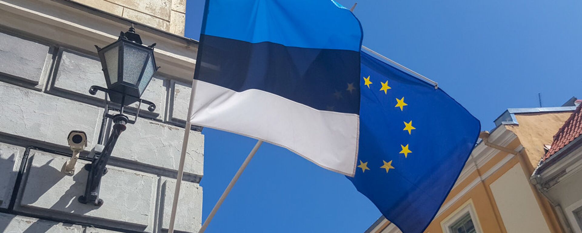 Флаги ЕС и Эстонии - Sputnik Латвия, 1920, 20.12.2021
