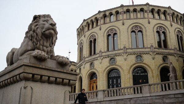 Здание парламента Норвегии в Осло - Sputnik Латвия