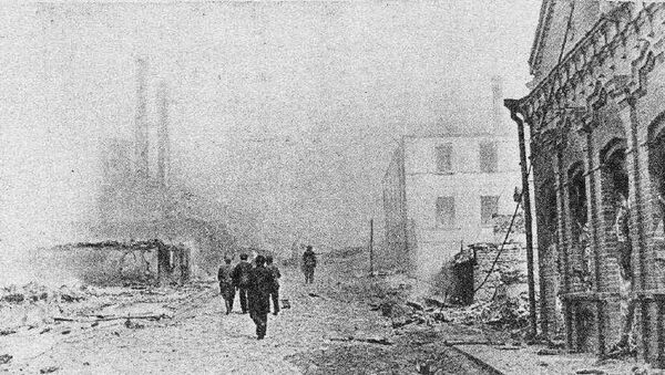 Лудза после крупнейшего пожара в истории Латвии, 1938 г - Sputnik Латвия