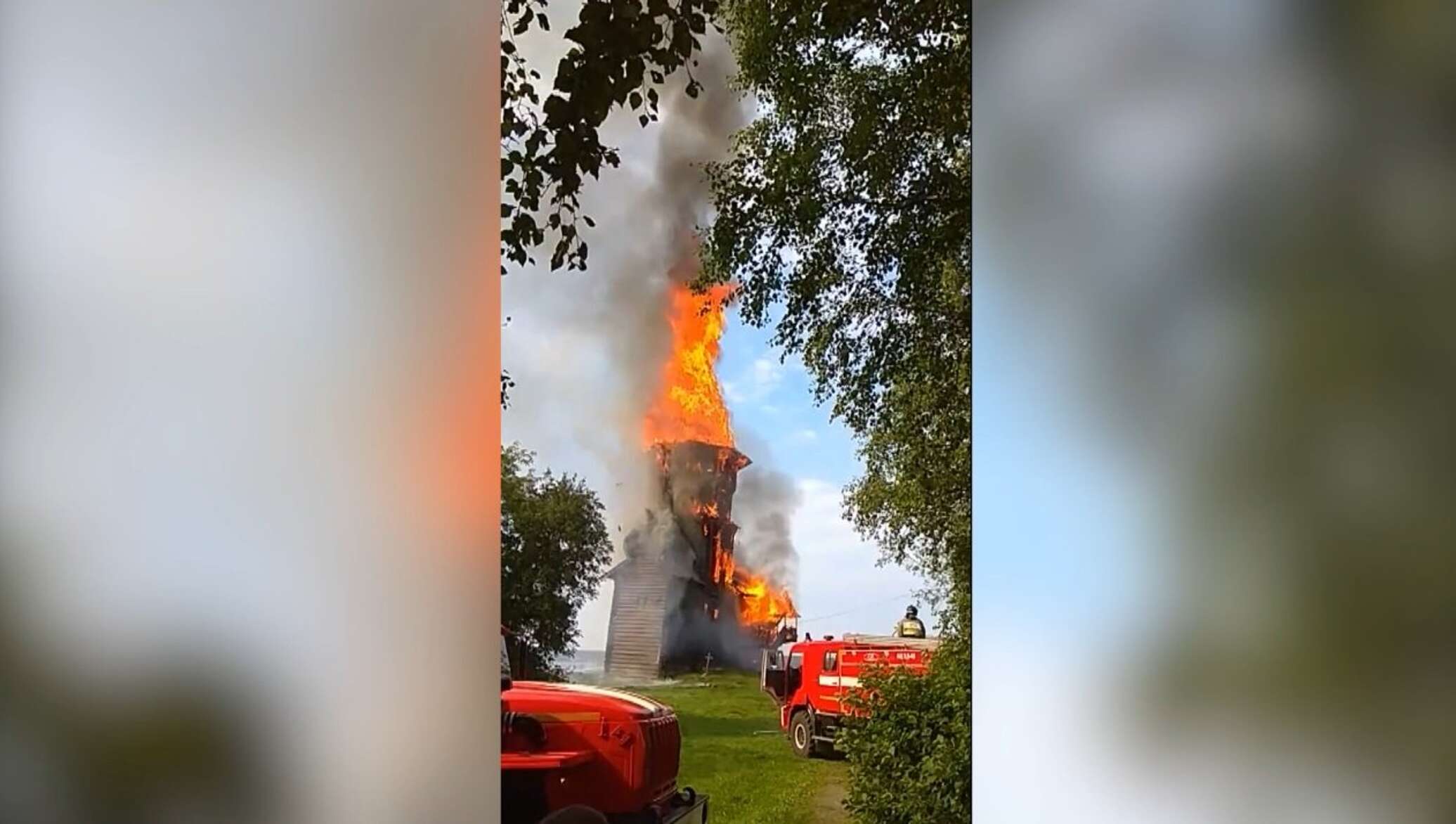 Сгоревшая церковь в карелии фото до пожара