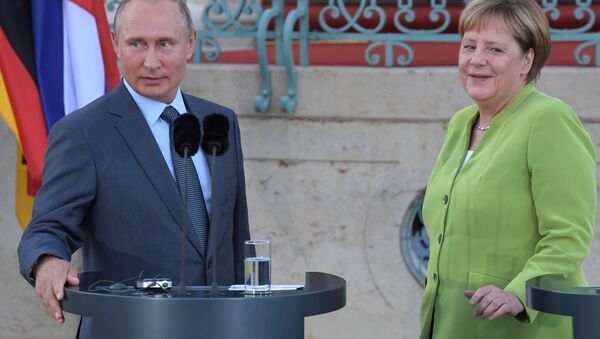 Рабочий визит президента РФ В. Путина в Германию - Sputnik Latvija