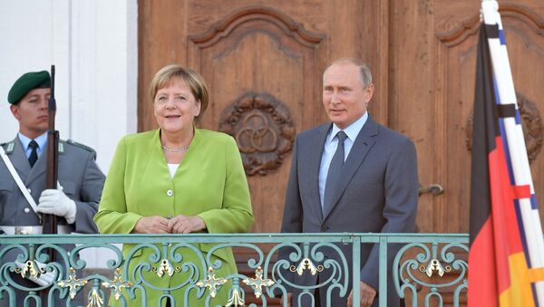 Рабочий визит президента РФ В. Путина в Германию - Sputnik Latvija