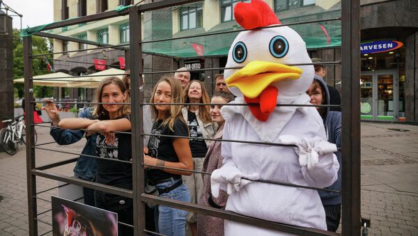 Акция Почувствуй себя курицей - Sputnik Латвия