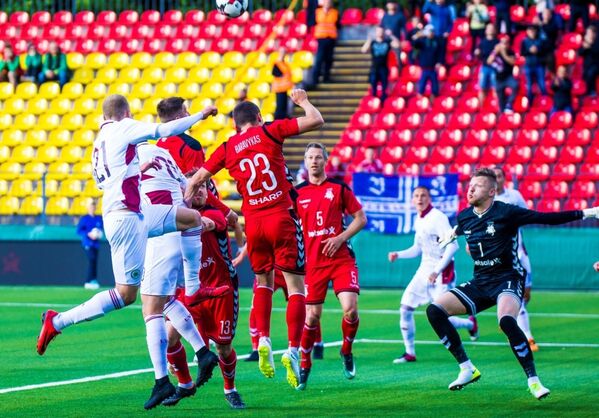 Матч сборной Латвии против команды Литвы на Кубок Балтии по футболу, 2018 - Sputnik Латвия