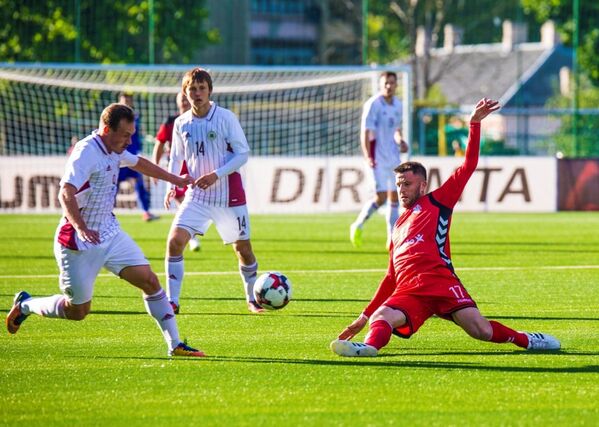Матч сборной Латвии против команды Литвы на Кубок Балтии по футболу, 2018 - Sputnik Латвия