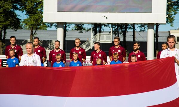 Матч сборной Латвии против команды Эстонии на Кубок Балтии по футболу, 2018 - Sputnik Латвия