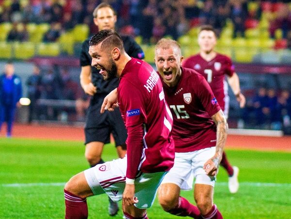 Матч Лиги наций УЕФА между сборными командами Латвии и Казахстана - Sputnik Латвия