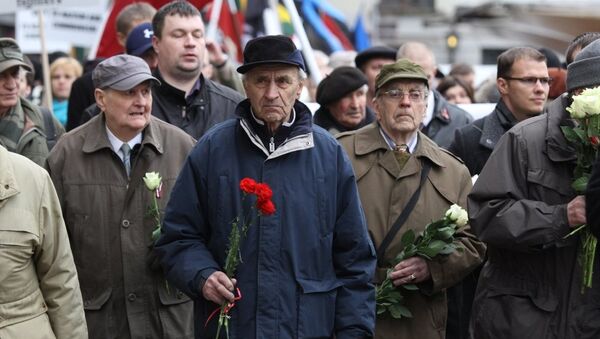 Шествие легионеров Ваффен СС и их сторонников в Риге - Sputnik Латвия