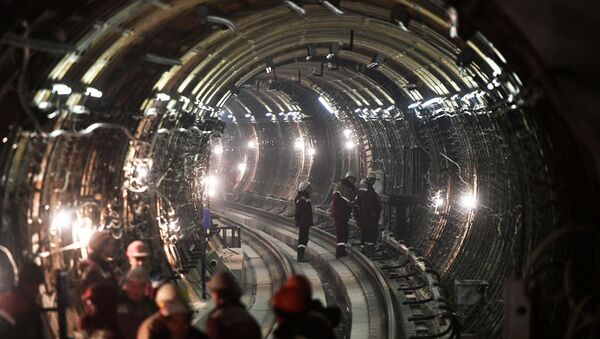 Тоннель строящейся станции  - Sputnik Латвия